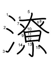 Thứ tự nét chữ 潦