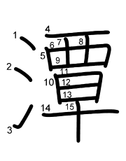 Thứ tự nét chữ 潭
