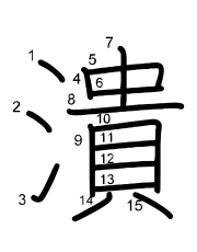 Thứ tự nét chữ 潰