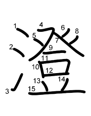 Thứ tự nét chữ 澄