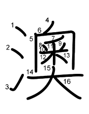 Thứ tự nét chữ 澳