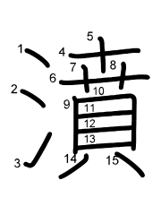 Thứ tự nét chữ 濆