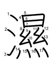 Thứ tự nét chữ 濕