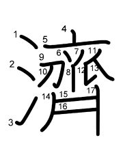 Thứ tự nét chữ 濟