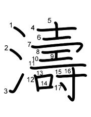 Thứ tự nét chữ 濤