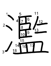 Thứ tự nét chữ 濫