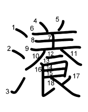 Thứ tự nét chữ 瀁
