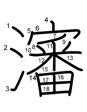 Thứ tự nét chữ 瀋