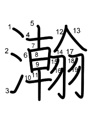 Thứ tự nét chữ 瀚
