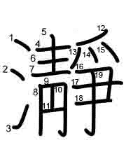 Thứ tự nét chữ 瀞