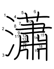 Thứ tự nét chữ 瀟