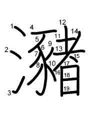 Thứ tự nét chữ 瀦