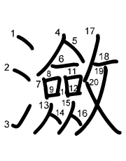 Thứ tự nét chữ 瀲