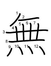 Thứ tự nét chữ 無