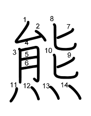 Thứ tự nét chữ 熊