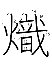 Thứ tự nét chữ 熾