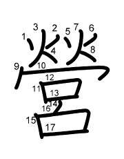 Thứ tự nét chữ 營