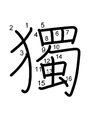 Thứ tự nét chữ 獨