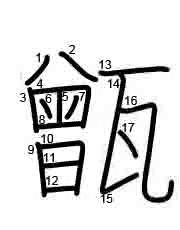 Thứ tự nét chữ 甑