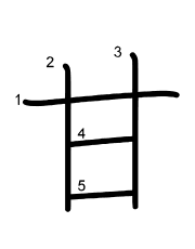 Thứ tự nét chữ 甘