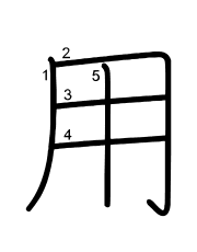 Thứ tự nét chữ 用