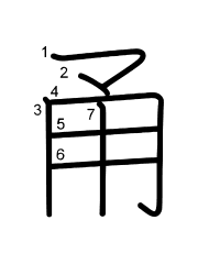 Thứ tự nét chữ 甬