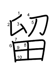Thứ tự nét chữ 留