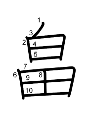 Thứ tự nét chữ 畠