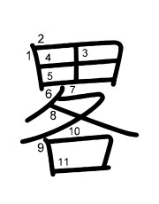 Thứ tự nét chữ 畧