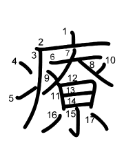 Thứ tự nét chữ 療