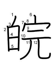 Thứ tự nét chữ 皖