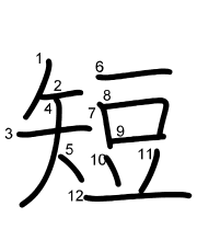 Thứ tự nét chữ 短