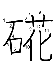 Thứ tự nét chữ 硴