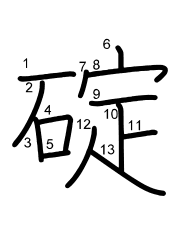 Thứ tự nét chữ 碇