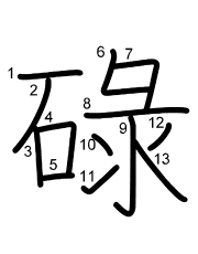 Thứ tự nét chữ 碌