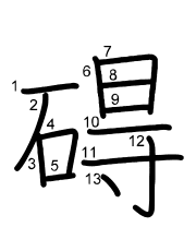 Thứ tự nét chữ 碍