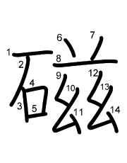 Thứ tự nét chữ 磁