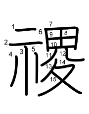 Thứ tự nét chữ 禝