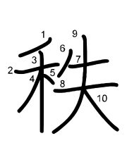 Thứ tự nét chữ 秩