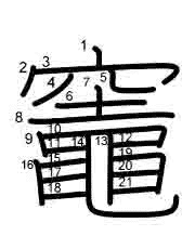Thứ tự nét chữ 竈