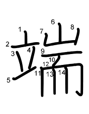 Thứ tự nét chữ 端