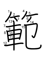Thứ tự nét chữ 範
