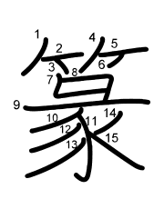 Thứ tự nét chữ 篆