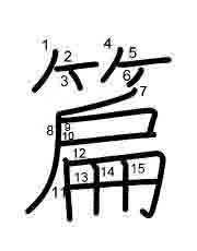 Thứ tự nét chữ 篇