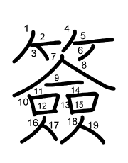 Thứ tự nét chữ 簽