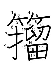 Thứ tự nét chữ 籀