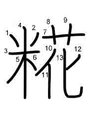 Thứ tự nét chữ 糀