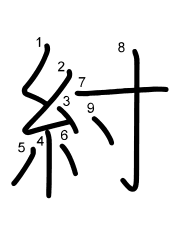 Thứ tự nét chữ 紂