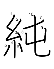 Thứ tự nét chữ 純