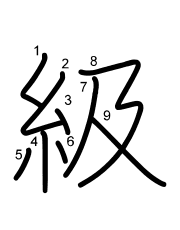 Thứ tự nét chữ 級
